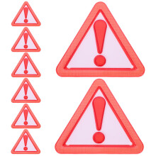 8 Pcs Reflector Slow Warning Sign 13.60x12.10x0.60cm