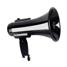 Bullhorn Megaphone Speaker Outdoor Hand Megaphone With Built-In Siren Recording Function Referee Portable Black