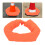 Safety Warning Bag Orange Fabric 5pcs For Weight Stabilization 10