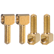 Practical Violin Bow Screw Golden 4pcs 0.5x0.2in Metal