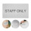 Staff Only Sign Decor Office Door Sign Silver 1pack 8