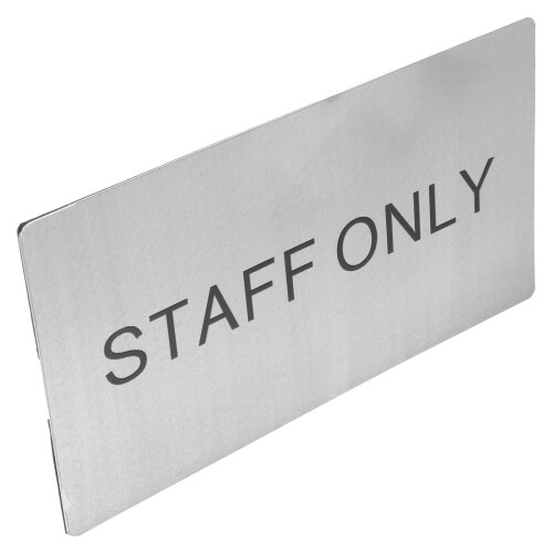 Staff Only Sign Decor Office Door Sign Silver 1pack