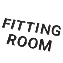 Door Sign For Fitting Room Acrylic Letters Black 1