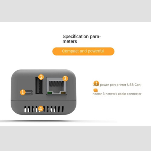 NP330 Network USB 2.0 Print Server (Network Version) - USB Printer Compatible, TCP/IP, LAN Ready 2