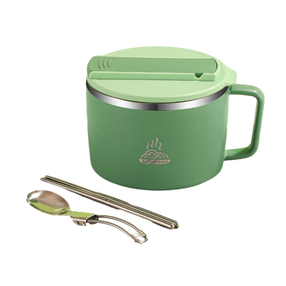(Ocean Green) Safe To Stainless Steel Ramen Bowl With Sealed Lid For Hot Foods-image-OPC-PKNVQBB-NEW