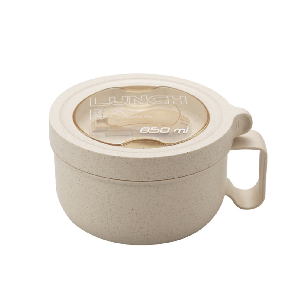 (white) Easy To Clean Instant Noodle Bowl With Lid Versatile In Kitchen Gift-image-OPC-PKNVS5D-NEW