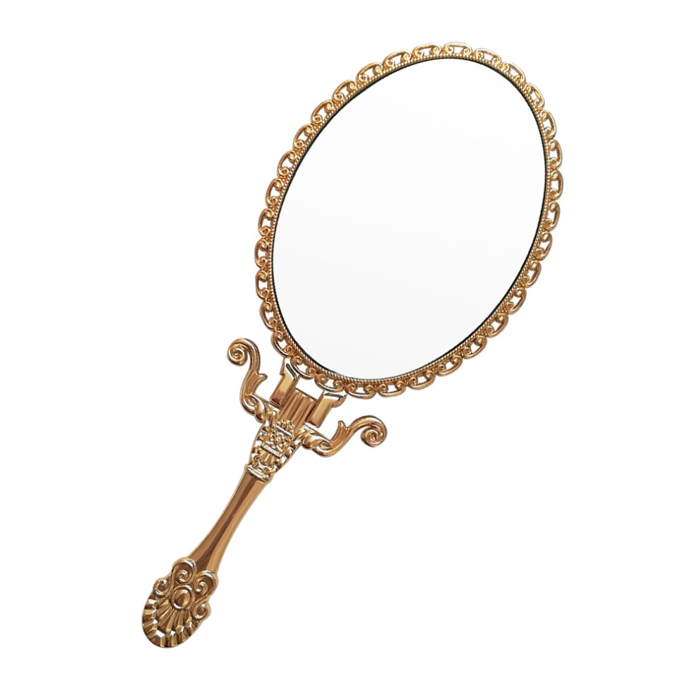Artibetter Vintage Portable Makeup Mirror For Girl Cinnamon