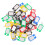 50pcs Reusable Plastic Key Tags With Paper Label For Key Use 8