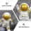 3Pièces Figurines Astronautes Résine Décor Gâteau Intérieur 8