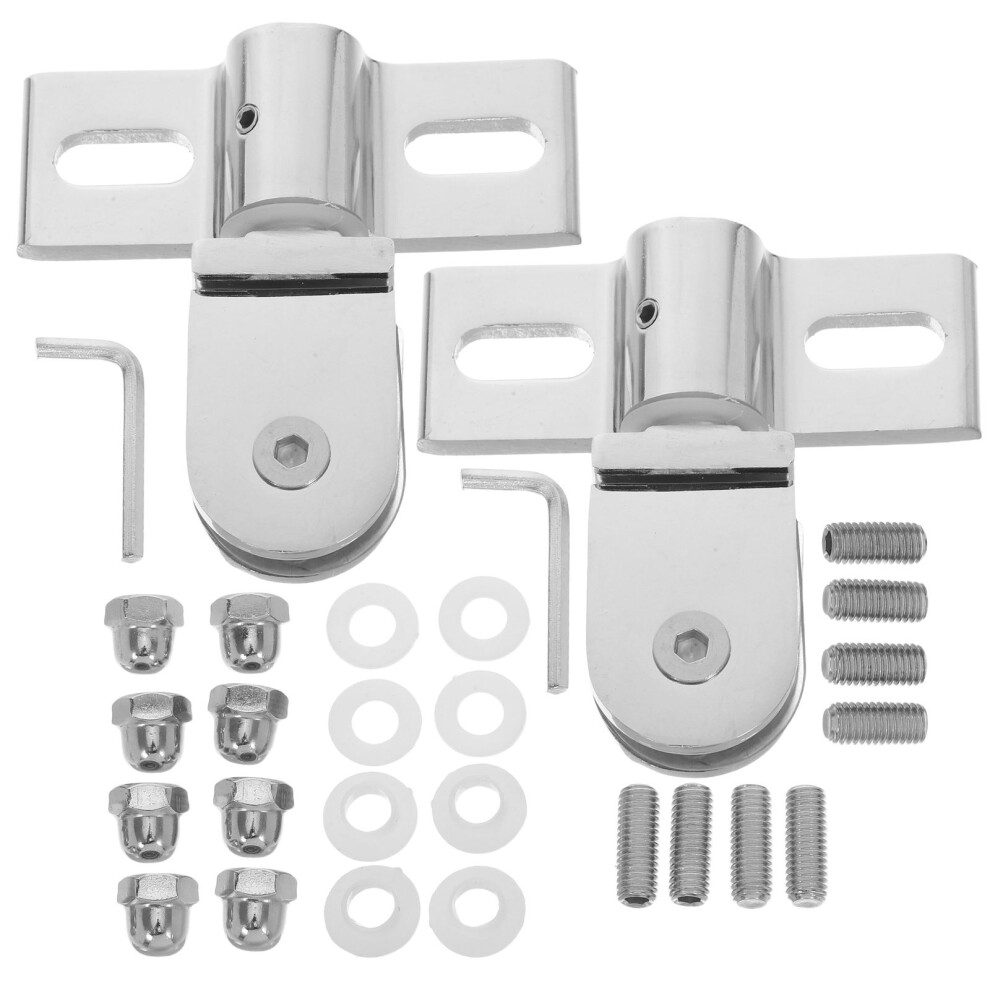 2 Set Shower Door Hinge Frameless Hardware Kit Bathroom Fittings 3252928866825