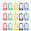 50pcs Reusable Plastic Key Tags With Paper Label For Key Use 10