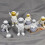 3Pièces Figurines Astronautes Résine Décor Gâteau Intérieur 6