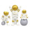 3Pièces Figurines Astronautes Résine Décor Gâteau Intérieur 1