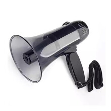 Bullhorn Megaphone Outdoor 20W High-Power Speaker, Adjustable Volume, Handheld Megaphone, Black