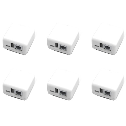 6X Mini Network USB 2.0 Print Server(Network Version) USB 2.0 Network Printer Server For Small Office