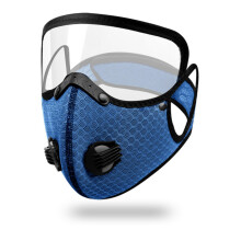 Reusable Antidust Unisex Mouth Face Mask Breathable Earloop Pollen Filter For Outdoor Cycling Blue