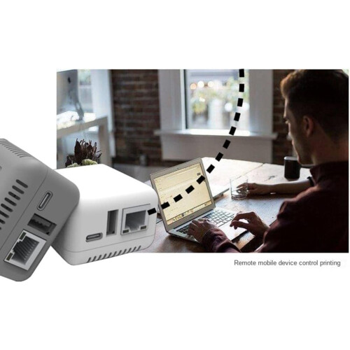 Mini NP330 Network USB 2.0 Print Server(Network Version) Windows Mac Linux Compatible Compact Form Factor 2