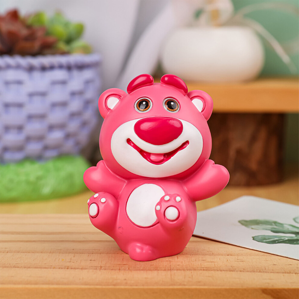 Cute Resin Strawberry Bear Car Ornament, Home Decor, 80g Statues-image-OPC-PKNWBFD-NEW