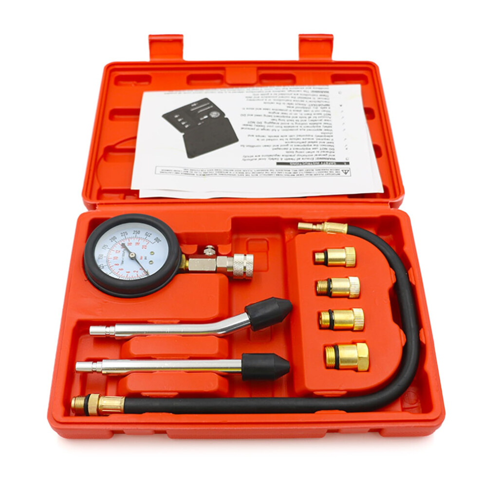 Petrol Engine Cylinder Compression Tester 0-300 Psi Kit For Automotive And Motorbike Cylinder Pressure Indicators 9354506860417