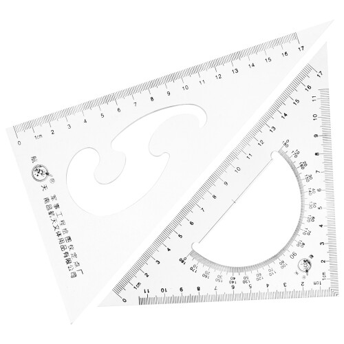 Zehuanyu  2 Pcs Geometric Diagram Drafting Triangle Board Student