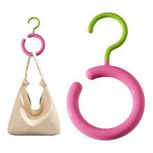 Handbag Hook Round Hanger For Bags Rotating Hooks Heavy Duty Scarf Organizer For Belts And Ties Pink
