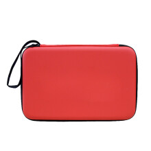 Portable Hard Table Tennis Bag Waterproof Paddle Storage Case Red, Lightweight Zipper Pouch, Pingpong Gear Organizer