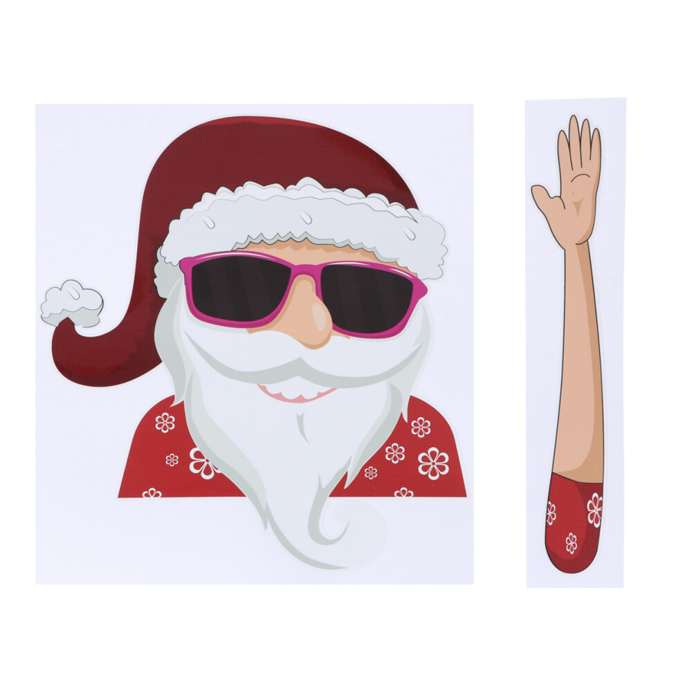 2 Sztuki Naklejka Na Wycieraczki Z MikołAjem, Dekoracja Szyby – Nr 5-image