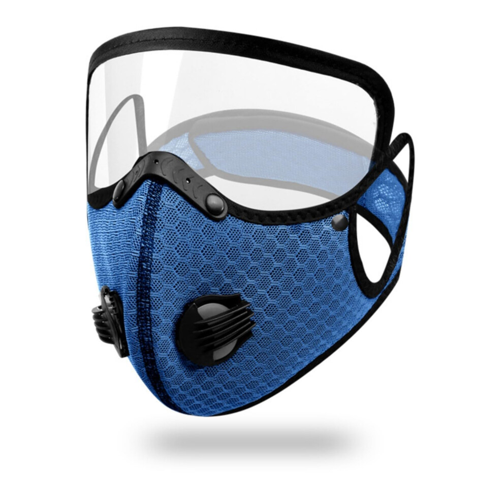 Cycling Face Mask With Filter Activated Carbon Dustproof Washable Blue For Outdoor Training Sports 9016109010537