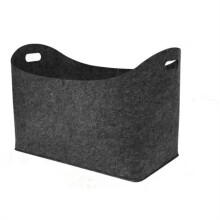 Heavy Duty Water Resistant Firewood Storage Bag, Felt Wood Carrier, Fruit & Veg Basket, 53-30-38.5cm, 1Pc Pocket Holder
