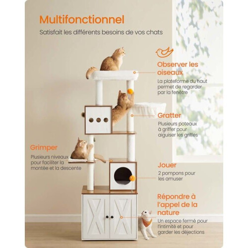Arranha-cão - HELLOSHOP26 - Modelo 185 - Design moderno - Caixa de areia integrada - 2-em-1 1