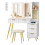 Coiffeuse - HELLOSHOP26 - Néo-luxe - Miroir avec 10 ampoules - 5 tiroirs - Multiprise intégrée 1