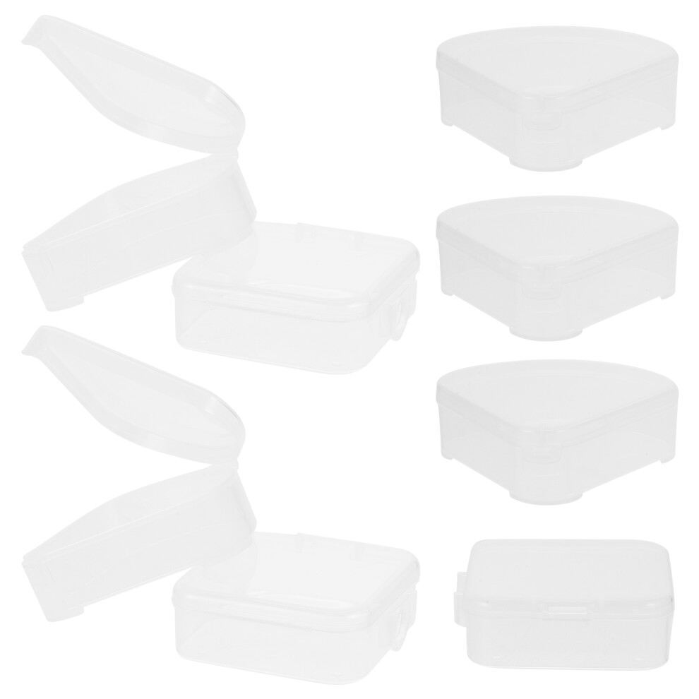 8 Szt. Plastikowe PudełKa TróJkąTne I Kwadratowe Pudernice-image