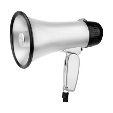 Megaphones Rugged Portable Megaphone For Teaching And Travel Siren Voice Amplifier Bullhorn Speaker Light Grey