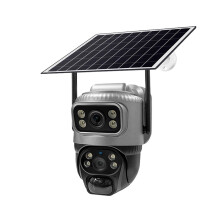 CCTV Camera Outdoor Dual-Lens 4G Solar Security Camera 6MP 4K PIR Motion Detection Night Vision Waterproof IP No Card
