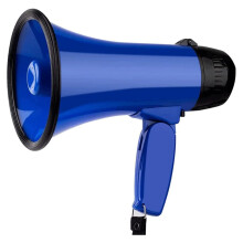 Megaphone Portable Handheld 25W High Power Folding Handle Bullhorn for Outdoor Use One-Size Light Grey Voice Amplifier