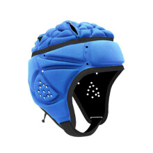 Soft Padded Rugby Helmet Adjustable Headgear Shockproof For Skateboard And Roller Skating Blue