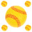 5 oefenbaseballen pu- , trainingssoftballen 6