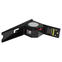 Inbouwbaar groeimeter 2m, inklapbaar metaal, zwart