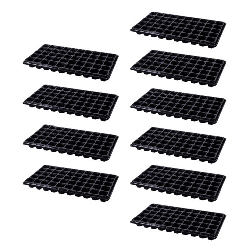 10Stk Anzuchttray Kunststoff Mit 50 Für Gemüse &