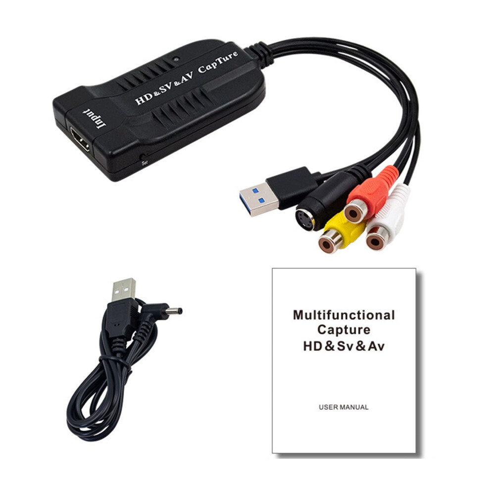 Usb Video Capture Card Multi-Source Input For Windows/Macos/Linux, Edit And Record Video, Usb 2.0/3.0 Compatible 9084446037739
