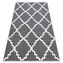 Carpet SKETCH - F343 grey /white trellis 180x270 cm
