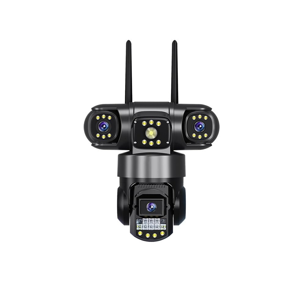 6Mp Hd Night Vision Triple Lens Triple Screen Surveillance Camera With Motion Detection, Ip66, Two-Way Audio, 4G/Wifi 9393856889440