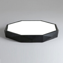 LED Chandeliers Ceiling Light Embedded Tri-Color Dimming Panel Ultra-Thin Round Black 19.7In For Bedroom