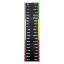 Gym Equipment Weight Labels 10LB To 310LB Range, PP Material, For 10-200LB Plates, Easy Identification Stickers