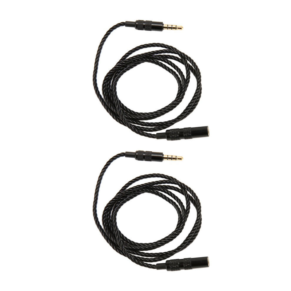 2Pcs 3.5Mm Male To Female Headphone Extension Cable 3.3Ft Black 4631351526640