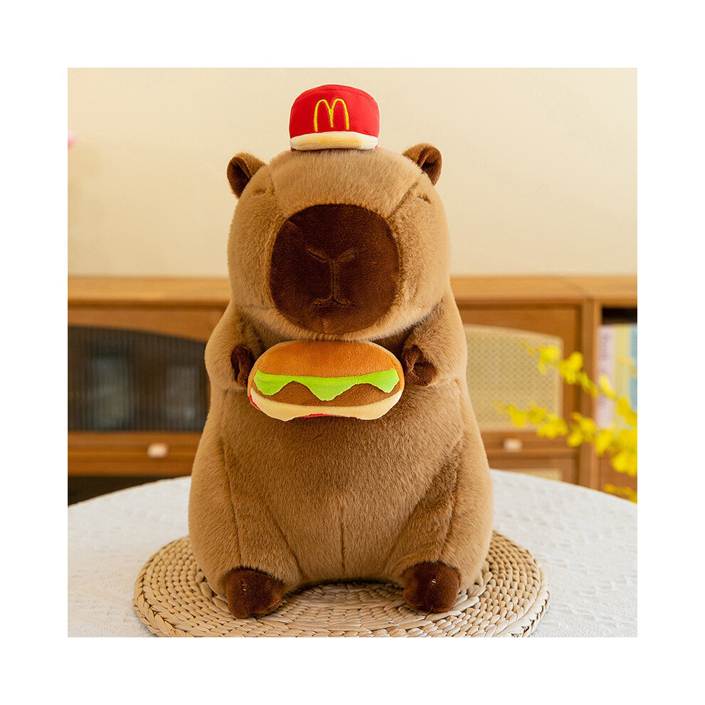 (30cm) Corp Capybara Mcdonalds Hamburger Plush Toy Stuffed Animal Kids Doll Gifts