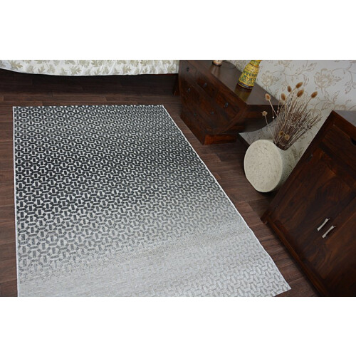 Carpet LISBOA 27208/356 Structural Black Grey 80x150 cm 2