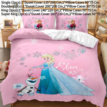 (Double) 3d Cartoon Frozen Characters Bedding Set Quilt Duvet Pillowcase Cover With