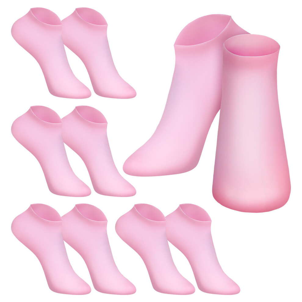 Iplusmile 5 Pairs Silicone Moisturizing Socks For Dry Cracked Feet Women
