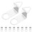 Mlins 10 Pcs Round Wall Clock Vintage Decor Office Silver 6